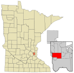 Ramsey County Minnesota Incorporated and Unincorporated areas Roseville Highlighted